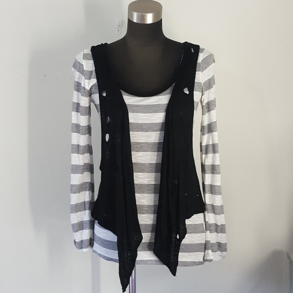 Shelly 2 Piece Layered Distressed Top Jr MED